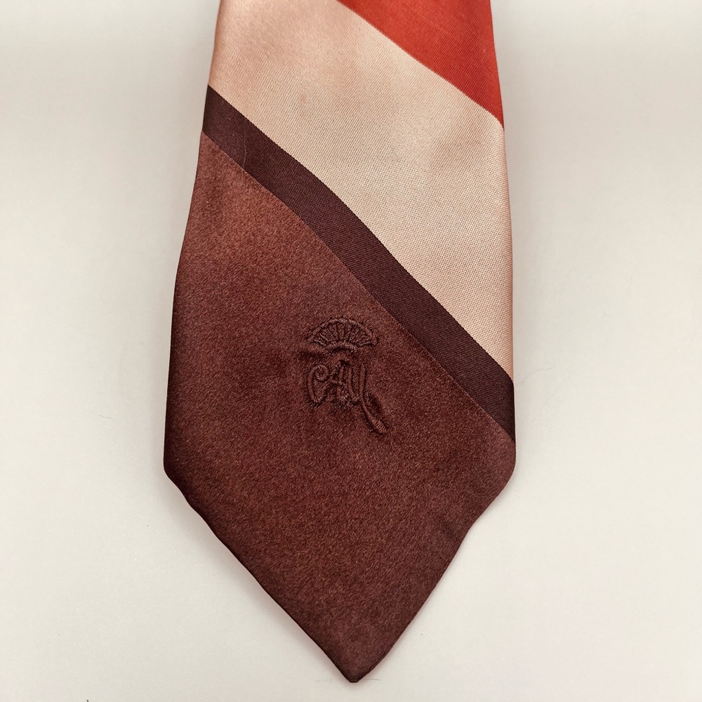 Elegant Brown and Cream Men's Tie
